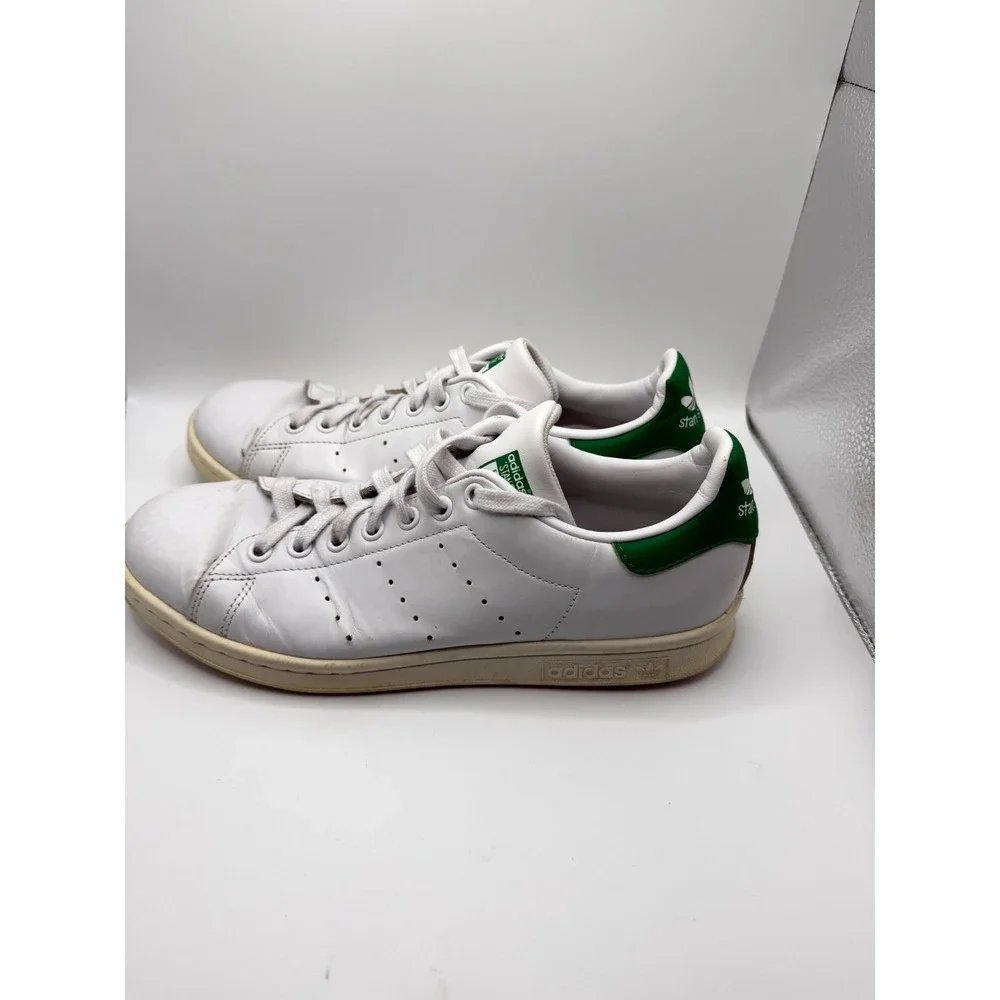 Adidas Stan‎ Smith M20324 Mens 8 Sneaker Cloud White Green Leather Tennis Shoes
